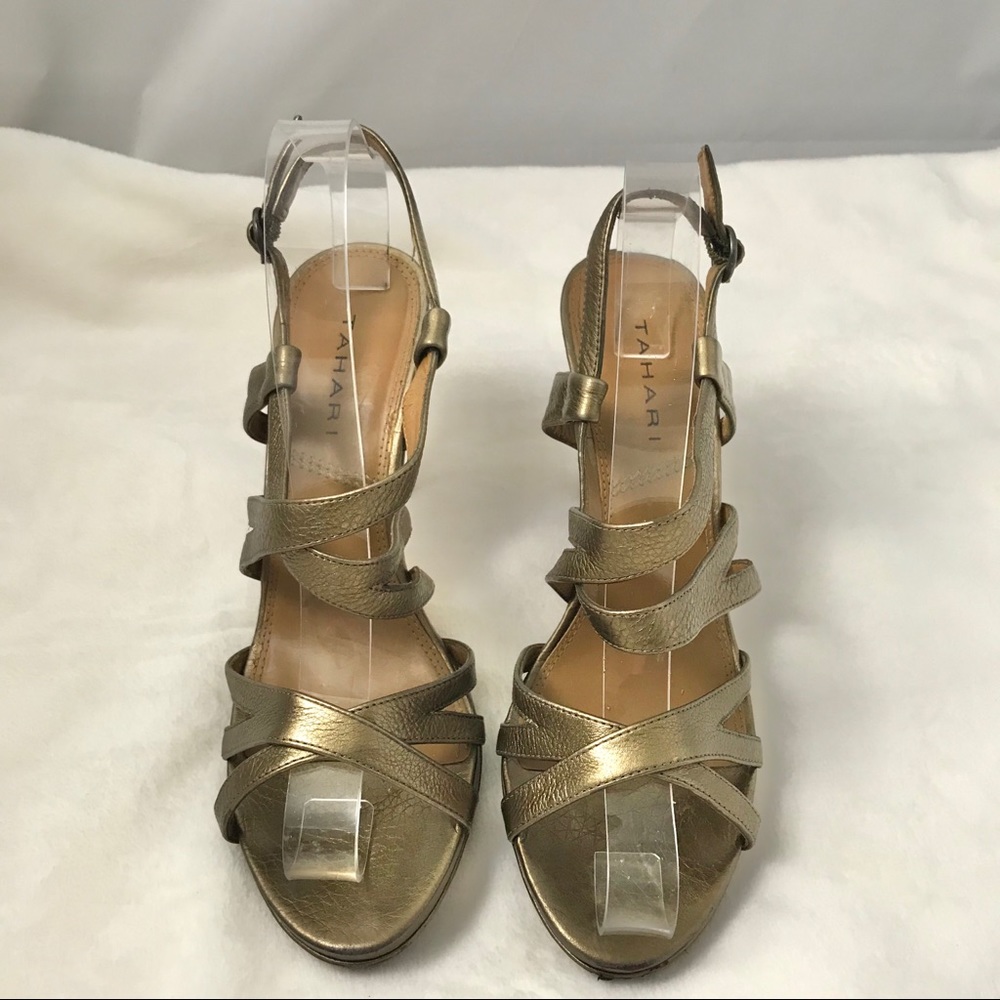 Tahari Senorita Gold Heels